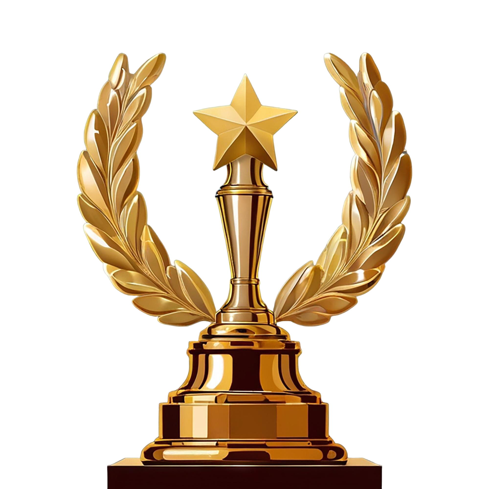 Home 17 golden trophy with star top